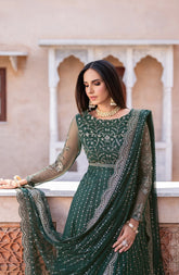Embroidered net sleeves with sequins detailing – Sahiba Formals'25